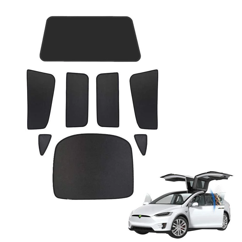 Egész autó ablak és napfénytető Covercraft sűrű hálós napernyő készlet (8 db) Tesla Model X(2015-2020) Autótartozékok