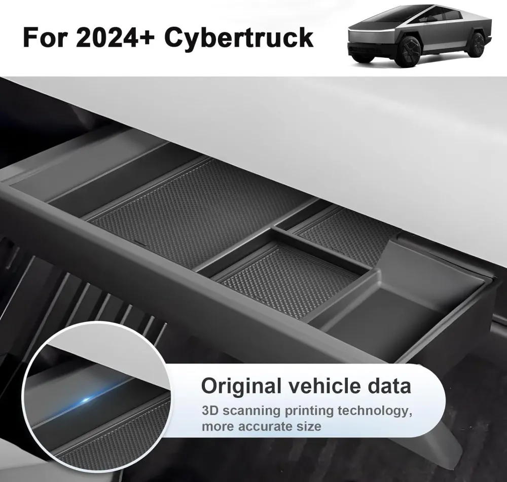 Kesztyűtartó tároló rendszerező tálca Tesla Cybertruck
