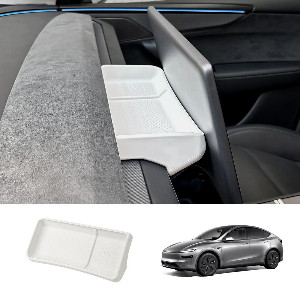 Szilikon műszerfal tárolódoboz Tesla Model Y Juniper 2025+-hoz