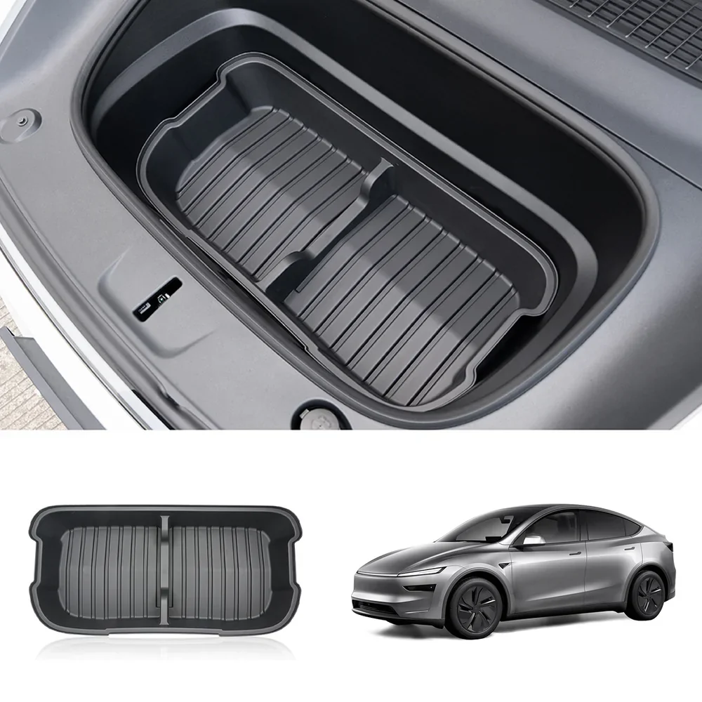 Tesla Model Y 2025+ első és hátsó raktér-rendezők - Praktikus csomagtartó rekeszek jobb rendszerezésért