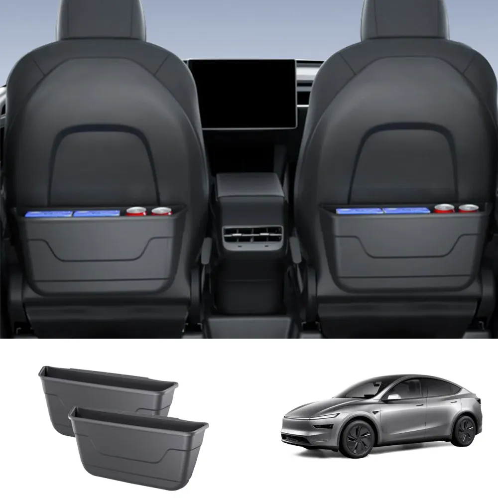 Tesla Model Y/M 3: Tartós TPE hátsó ülés tárolórekesz - Tartsa autóját rendezetten és rendben!