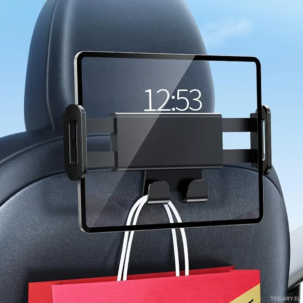 Headrest horog tablettával és telefontartóval kompatibilis Tesla 3. modelljével, 3+ Model Highland Y & Model S/X hátsó ülé...