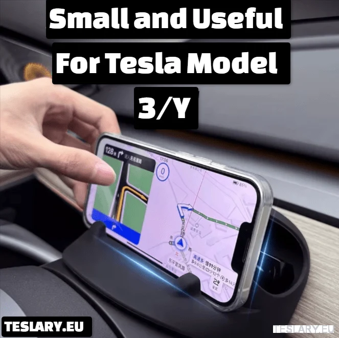 Kormánykerék elülső tárolása + telefontartó Tesla 3/Y modellhez