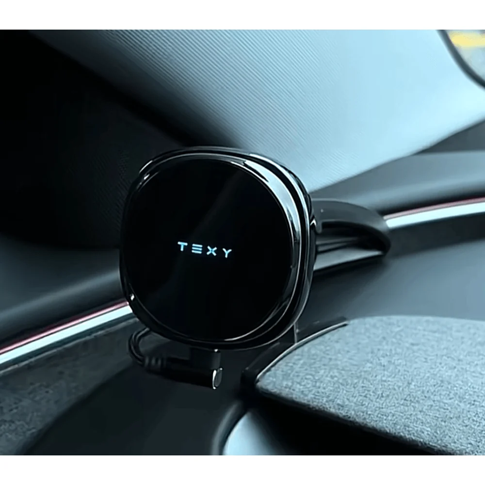 Mágneses gyorstöltős telefontartó Tesla Model 3/Y-hoz - léghűtéses kialakítás balkormányoshoz - biztonságos rögzítés