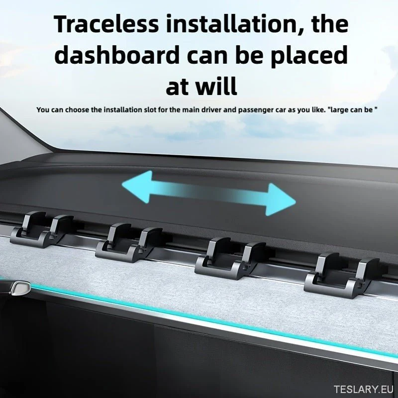 TELEDÉS TÁRSASÁGOS TESLA 3/Y MODELL - SNAP -ON Dashboard és Air Conder Mount, állítható szilikon