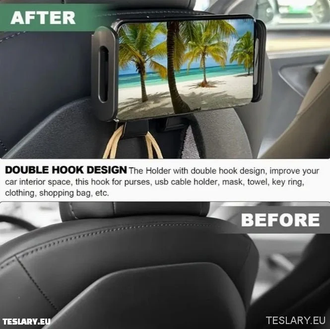Tesla 3/y/s/x fejtámla tabletta/telefontartó