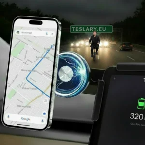 Tesla képernyőképernyő, amely elforgatja és beállítja