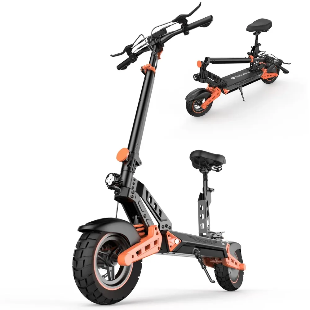 D2Plus Elektromos Roller 1000W Összecsukható Terepjáró, Hatótávolság 60-65 km, Erős Motor iSinwheel