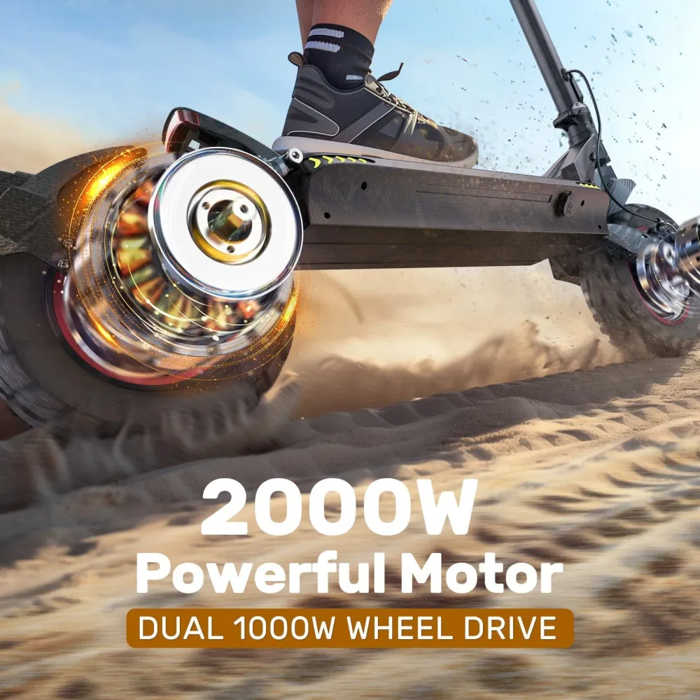 Elektromos roller iX7Pro 2000W dupla motorral, összecsukható, terepjáró CE Jóváhagyott E-roller iScooter