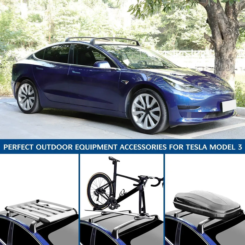 Tesla Model 3/Y alumínium tetőcsomagtartó rakomány keresztrudak (2 db-os készlet) Tesla(2017-2024)