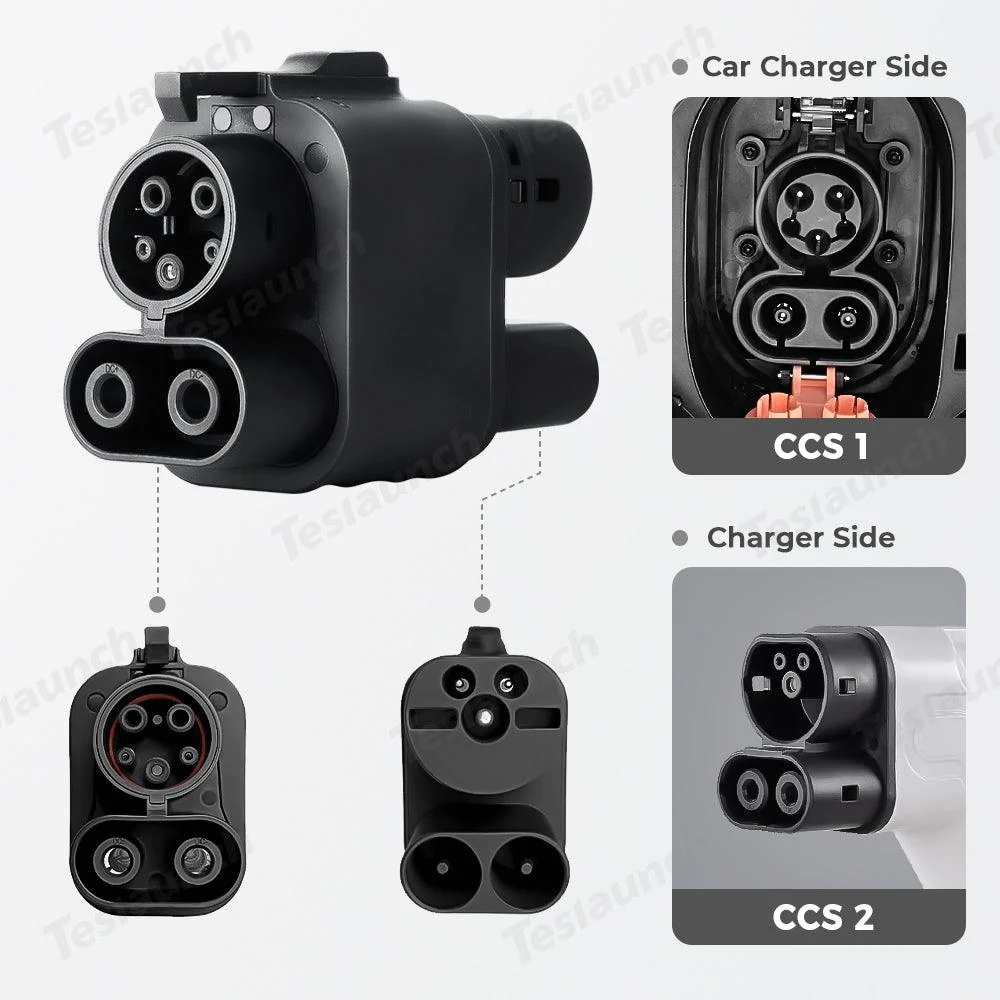 CCS2 járműtöltő CCS1 elektromos autó adapterhez gyors töltéshez