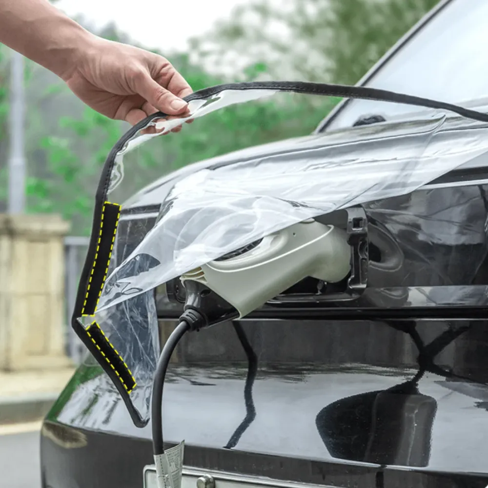 Mágneses elektromos töltőport-fedél - Vízálló esővédő minden járműhöz