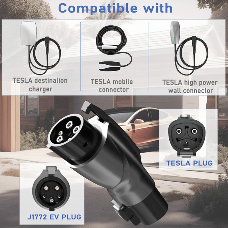 Tesla J1772-hez Adapter Tesla Model 3/Y/S/X/Cybertruck