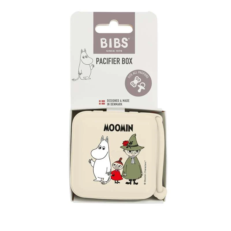 BIBS Accessories Pacifier Box - Sutteboks m. Plads til 3 Sutter - Moomins - Ivory