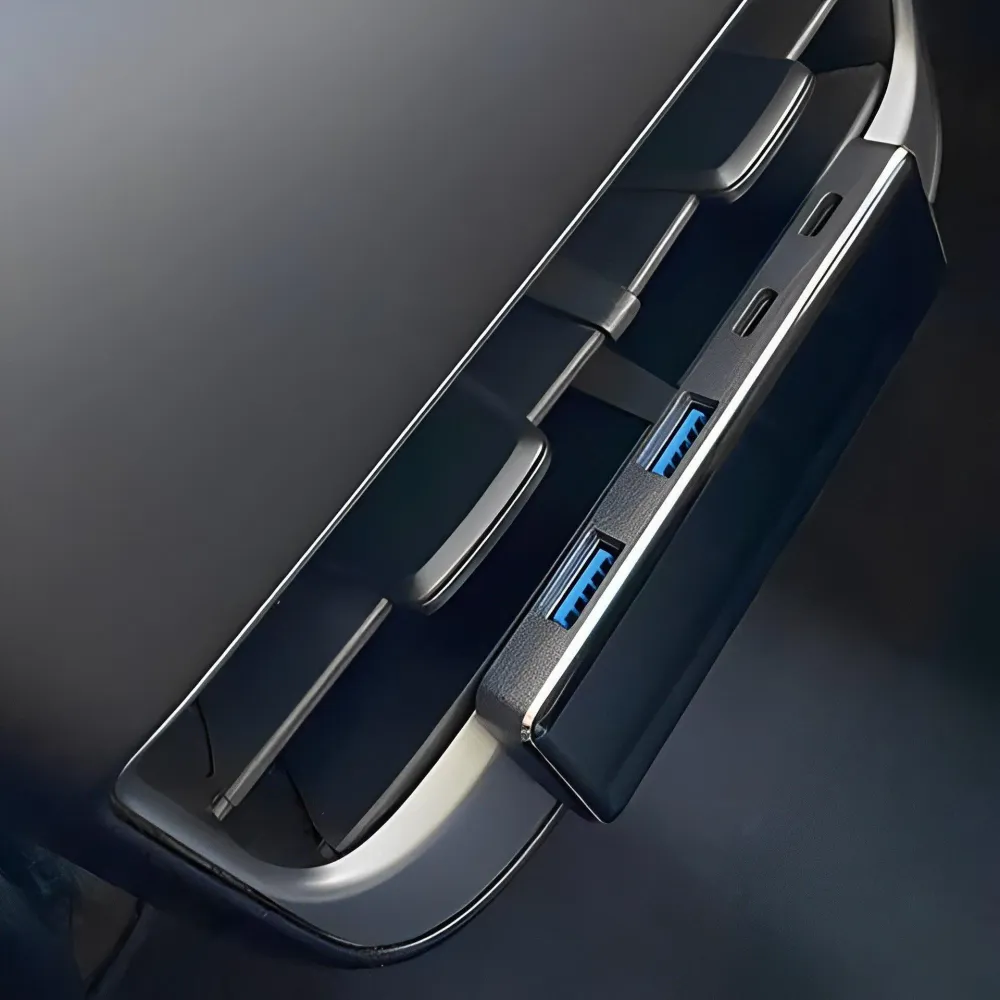 Model 3/Y USB hub, középkonzol kartámasz doboz hub, PD gyorstöltés Daul Type-C porthoz Tesla(2021-2023)