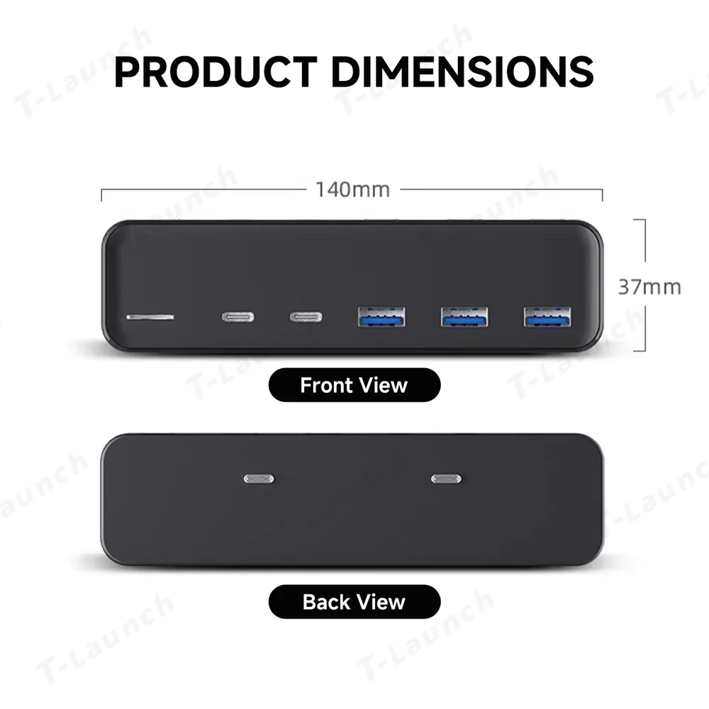 Tesla Model 3/Y dokkolóállomás-6 az 1-ben USB hub bővítő adapter