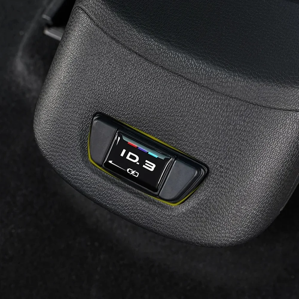 Alumíniumötvözet hátsó ülés töltőport USB lyukkal eltömődésgátló védőburkolat VW ID.3 2021-2022-höz