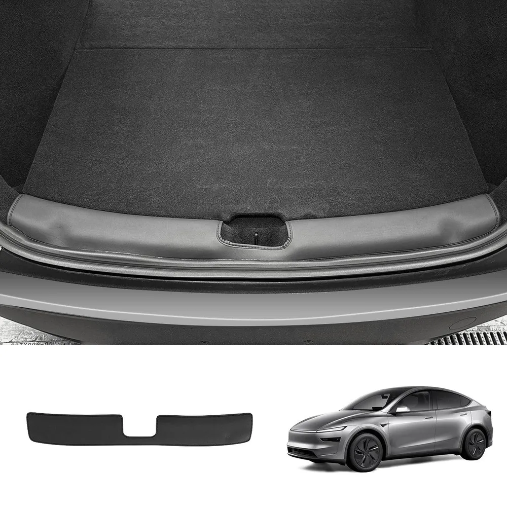 Napa bőr csomagtartó küszöbvédő – prémium védelem Tesla Model Y Juniper 2025+ modellhez