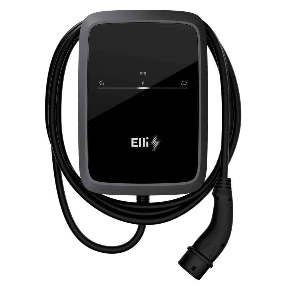 Elli Charger Connect 2, 22 kW-os fali doboz 7,5 m-es kábellel (2. típus), app, WLAN, PV töltés, fázisváltás